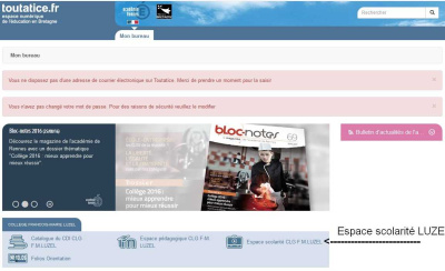 Accès PRONOTE  Collège FrançoisMarie Luzel, Plouaret